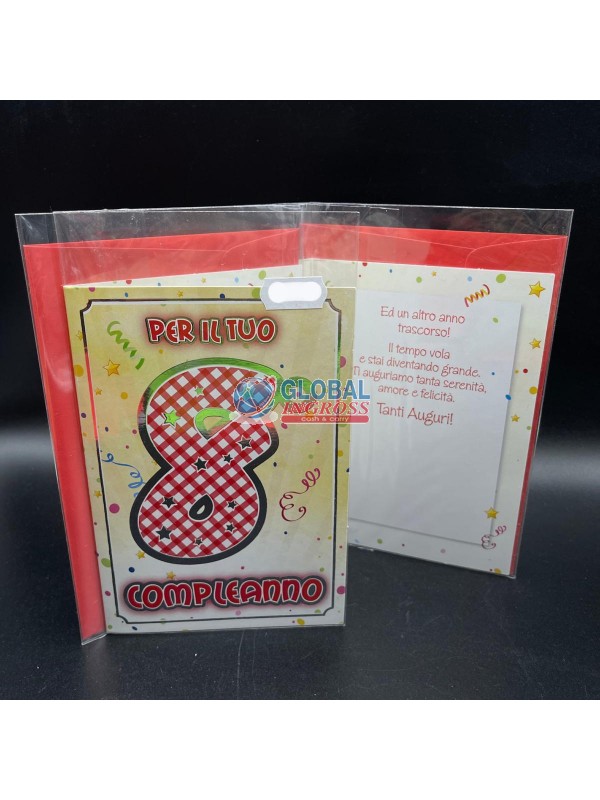 BIGLIETTO 8 ANNI PER ILTUO COMPLEANNO