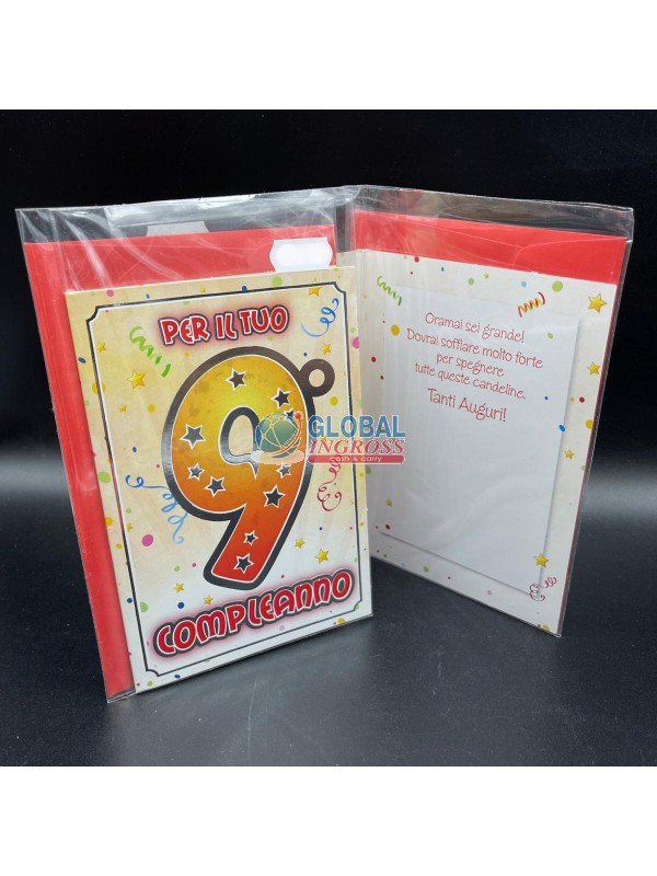 BIGLIETTO 9 ANNI PER ILTUO COMPLEANNO
