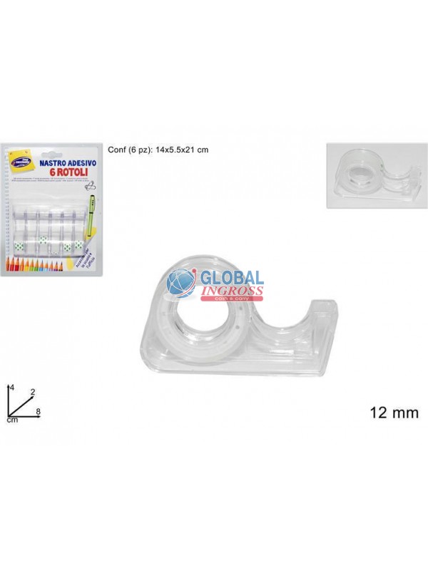 DISPENSER NASTRO ADESIVO 6pz.