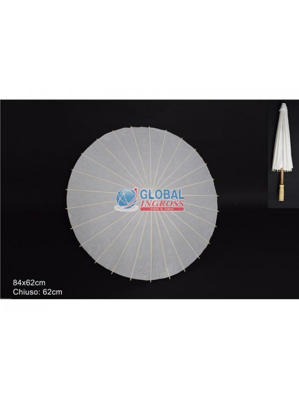 OMBRELLINO CARTA BIANCO84cm