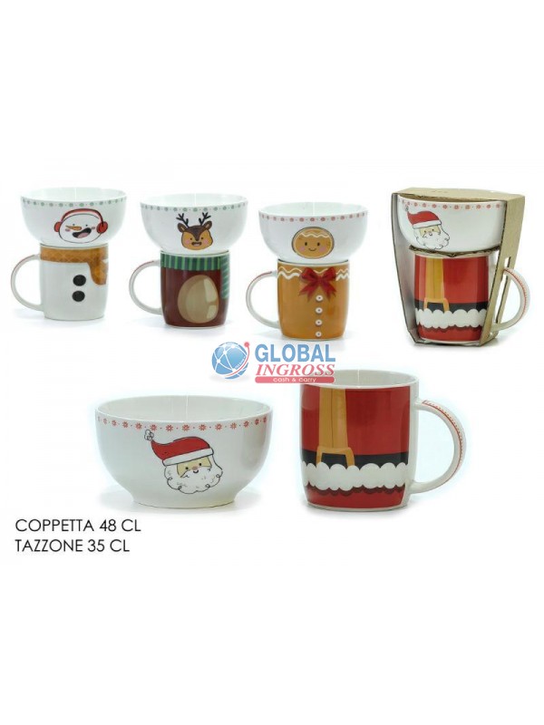 TAZZA NATALE C/COPPETTA