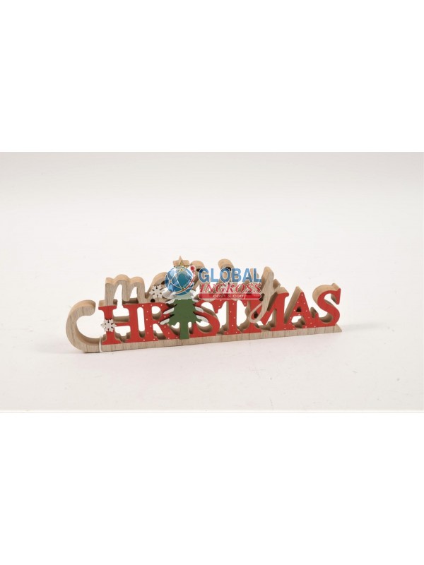 DECORAZIONE LEGNO MERRYCHRISTMAS 36cm