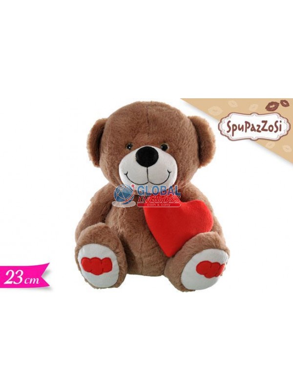 PELUCHE ORSO C/CUORE 23cm