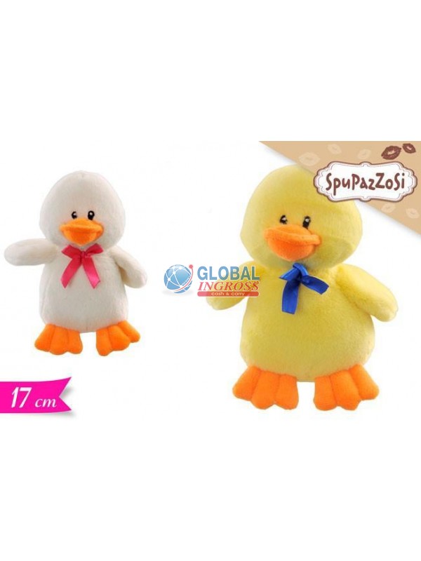 PELUCHE PAPERO CON FIOCCO 17cm