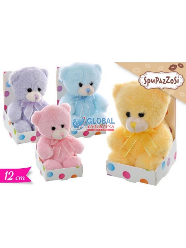 PELUCHE ORSO COLORI PASTELLO ASS. 13cm