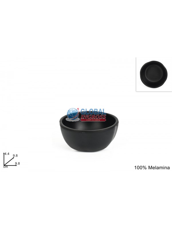 COPPA MELAMINA NERA 10x10x4cm