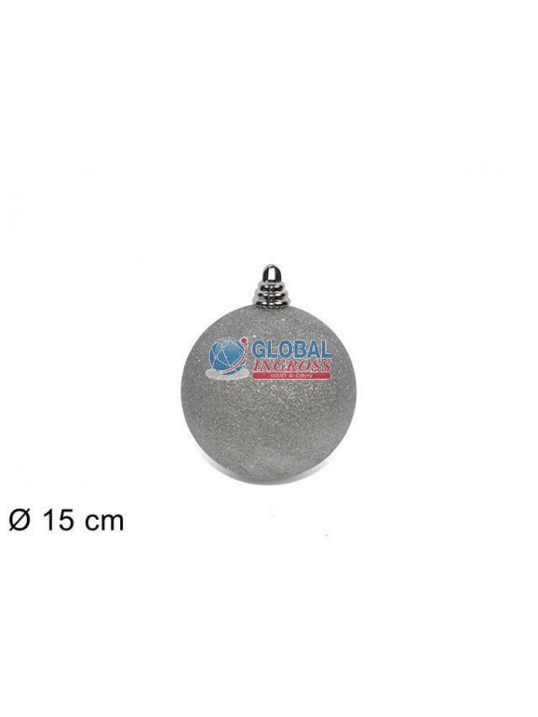 PALLA GLITTER 15cm SILVER
