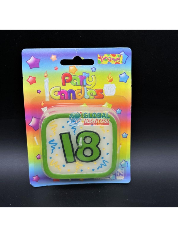 CANDELA TORTA 18 VERDE