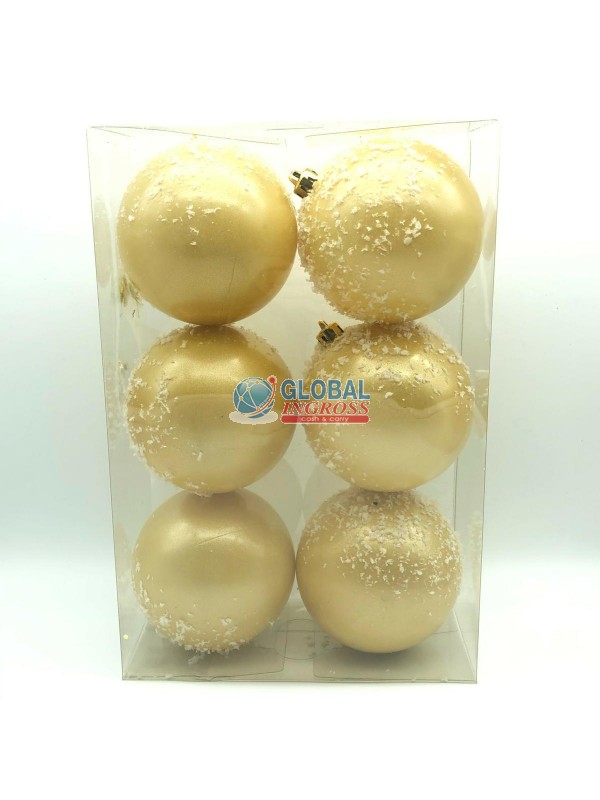 PALLE PERLATE ORO 10cm 6pz .m