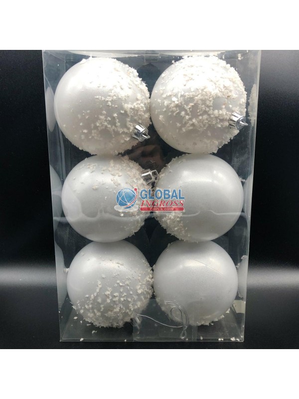 PALLE PERLATE SILVER 10cm 6pz
