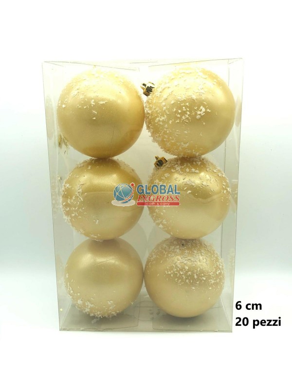 PALLE PERLATE ORO 6cm 20pz