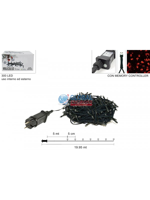 MINILED ESTERNO 300 ROSSO.