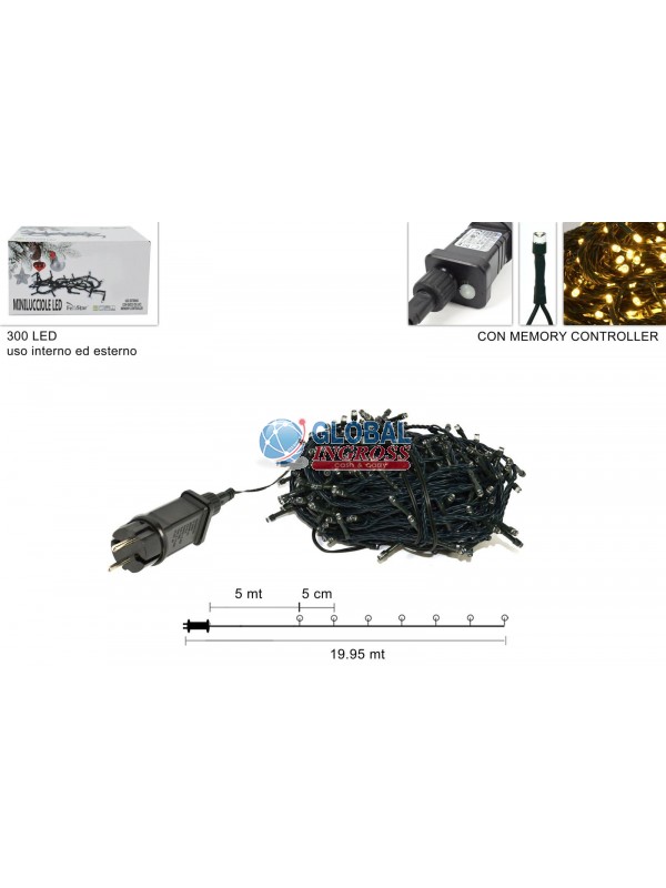 MINILED ESTERNO 300 BIANCO CALDO