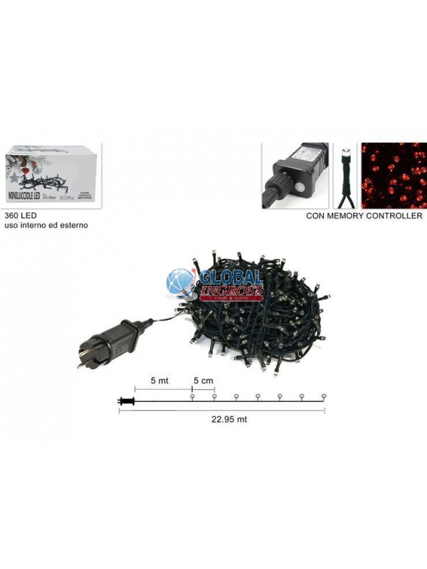 MINILED ESTERNO 360 ROSSO