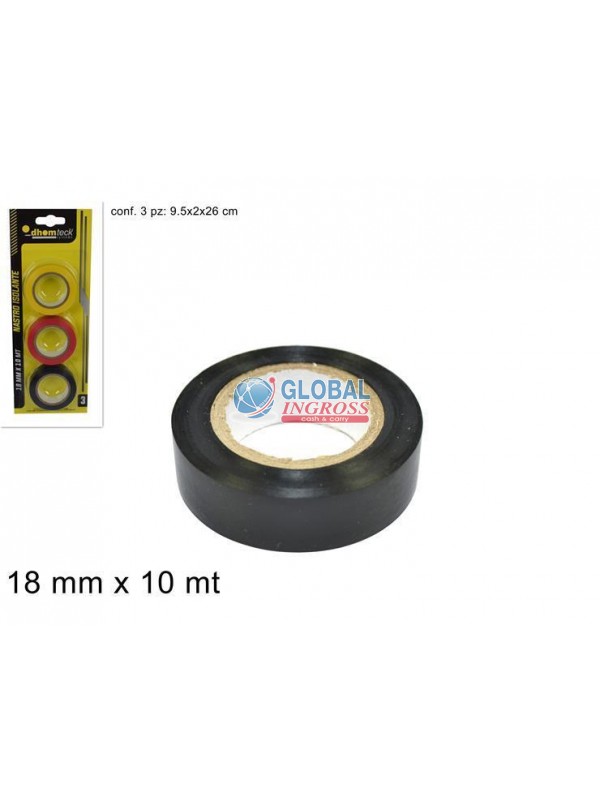 NASTRO ISOLANTE 3x10mt COL.ASS.