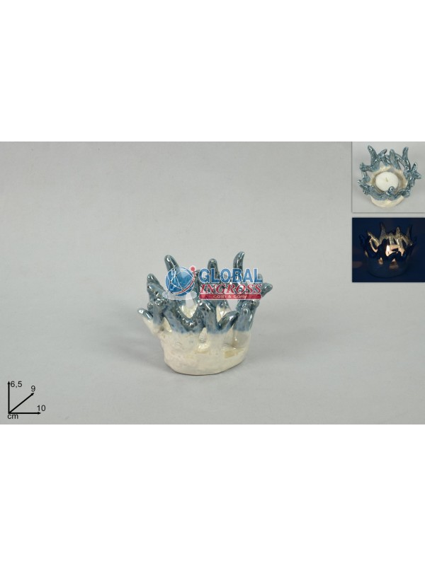 PORTA T-LIGHT CORALLO 10cm