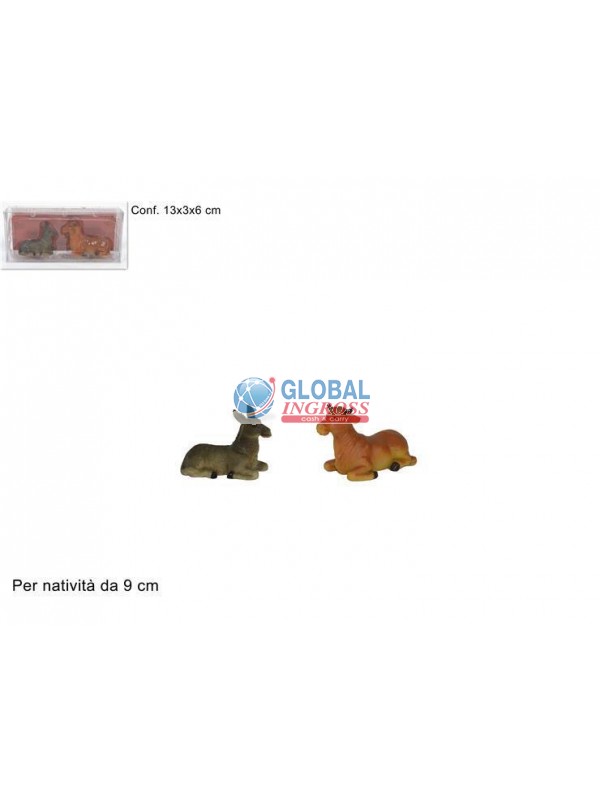 BUE E ASINELLO 2pz (PERNATIVITA' 9cm)