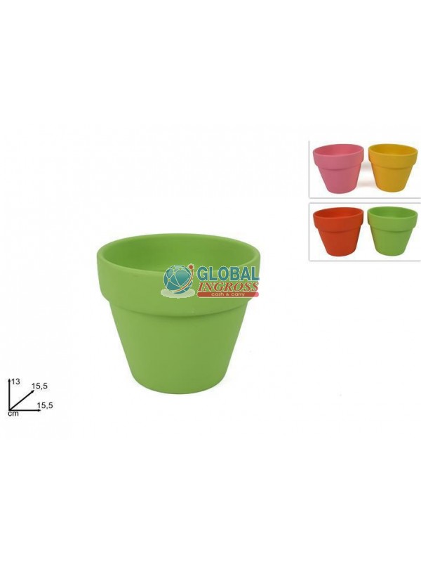 VASO TERRACOTTA COLORATO H13cm