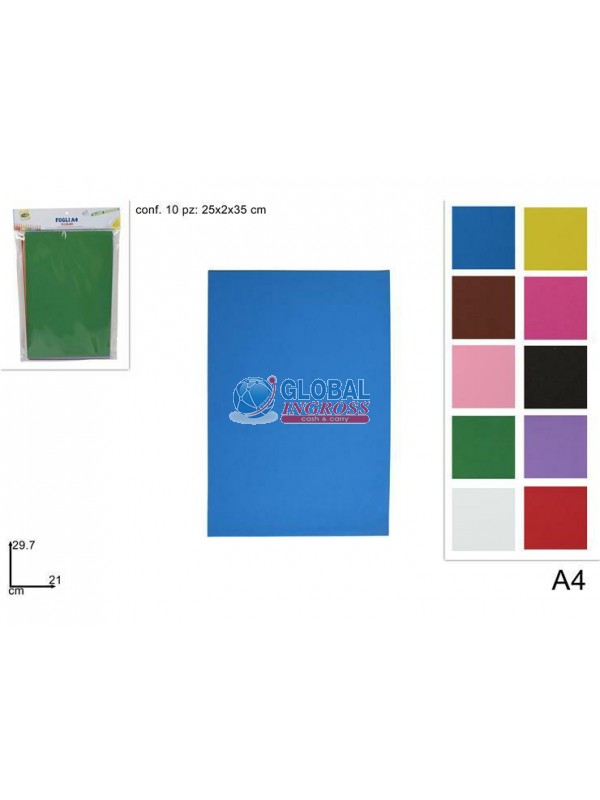 FOGLI GOMMATI A4 10pz EVA