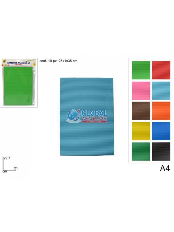 FOGLI ONDULATI A4 10pz
