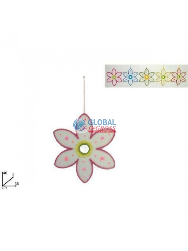 FIORE FELTRO C/PAILLETTES 40cm