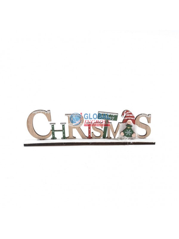 SCRITTA CHRISTMAS LEGNO29cm