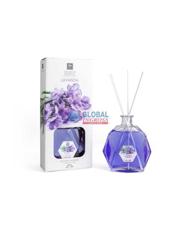 DIFFUSORE BOTTIGLIA ESAGONALE 300ml LAVANDA