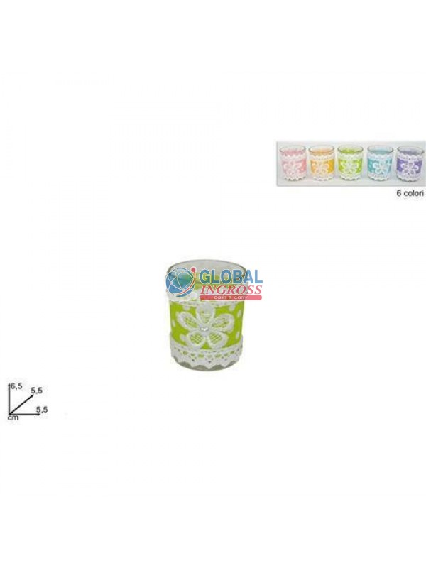 P/T-LIGHT POIS C/PERLA/MERLETTO