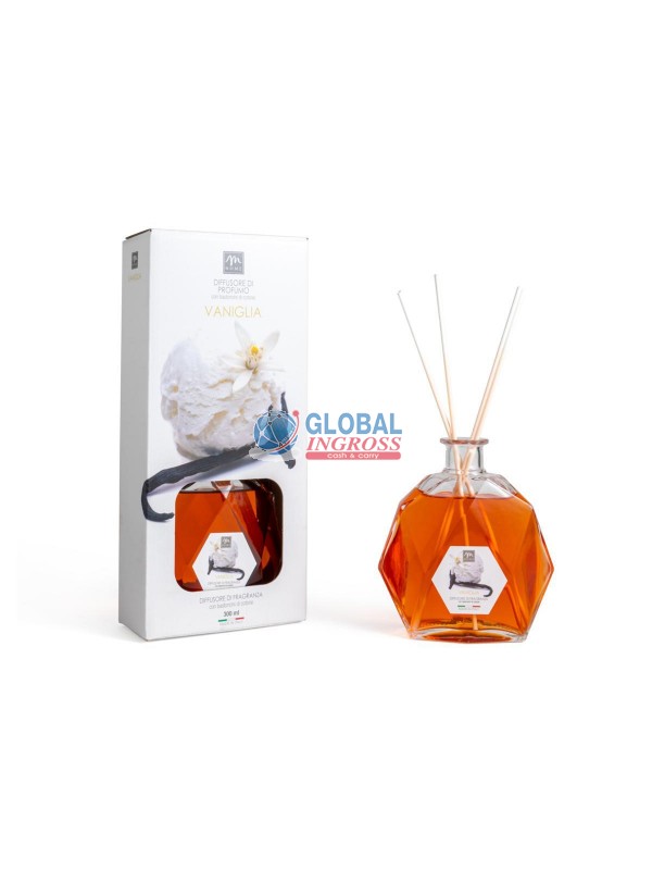 DIFFUSORE BOTTIGLIA ESAGONALE 300ml VANIGLIA