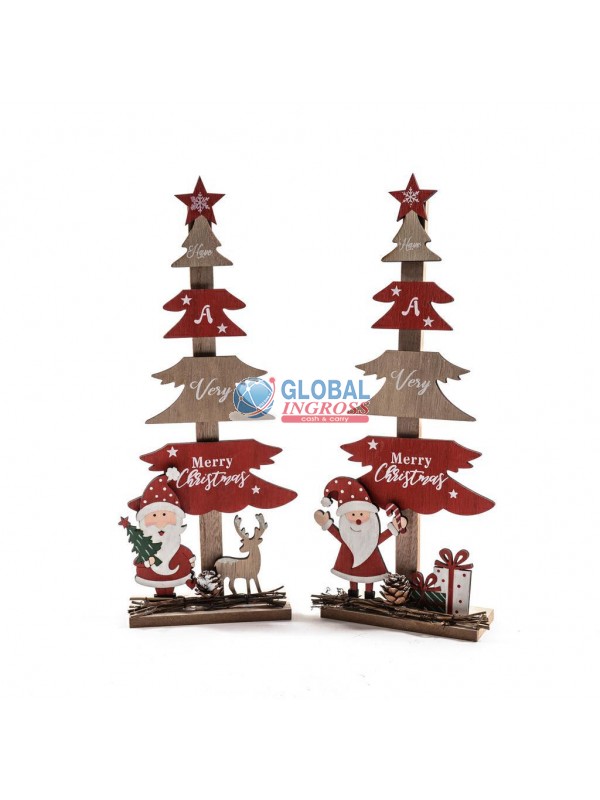 ALBERO NATALE LEGNO 35cm ASS.