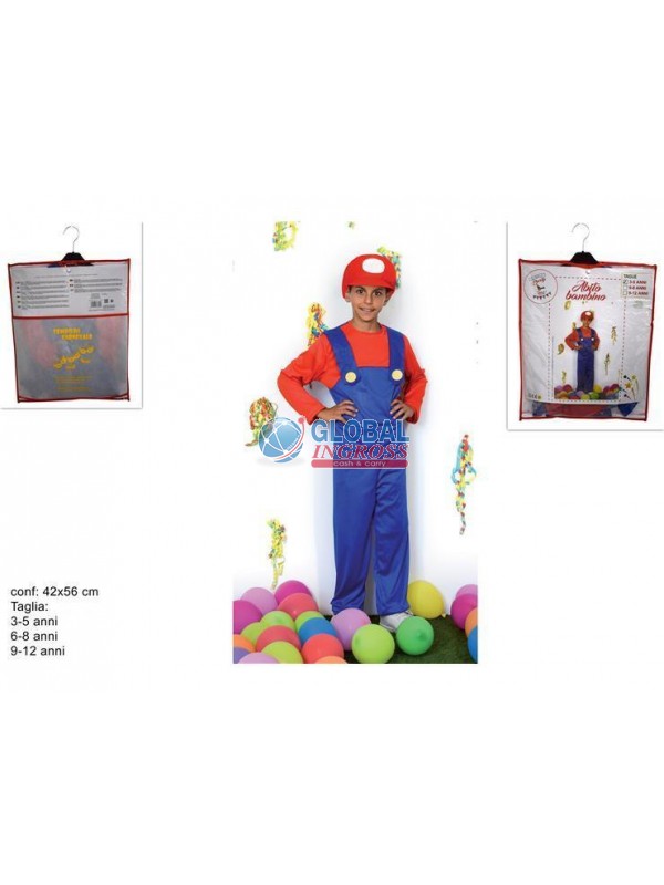 COSTUME TUTA BLU MARIO TG.ASS.