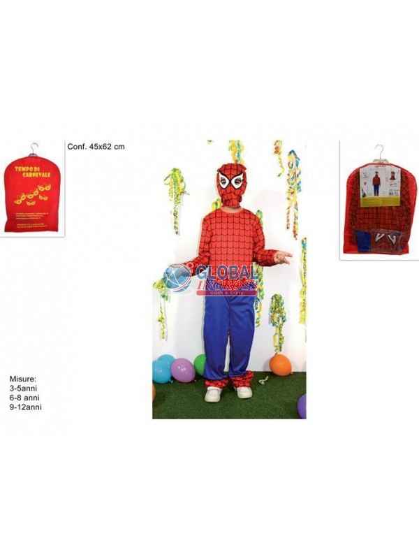 COSTUME SUPER EROE 3/5 6/8 9/12 ANNI