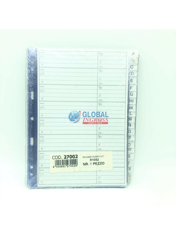 RICAMBIO RUBRICA COMPL.16X22