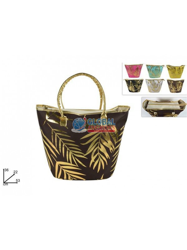 BORSA MARE FOGLIE ORO