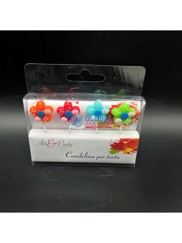 CANDELA FIORE 4pz ASS.