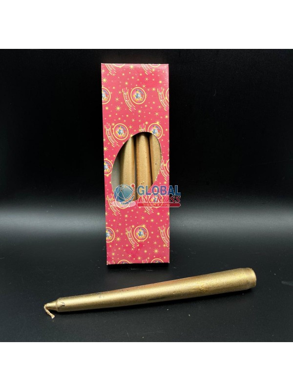 BOX 4 CANDELE GLITTER ORO