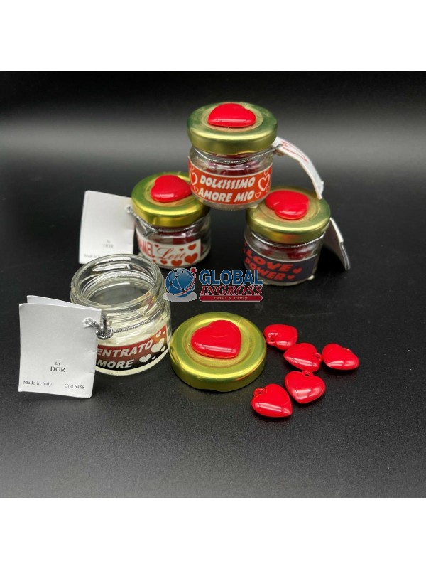 CONCENTRATO D'AMORE BARATTOLO PICCOLO CON CUORICINI