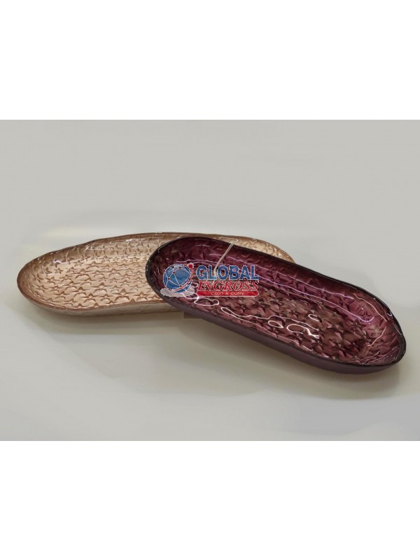 PIATTO OVALE VETRO STARS 32x19cm