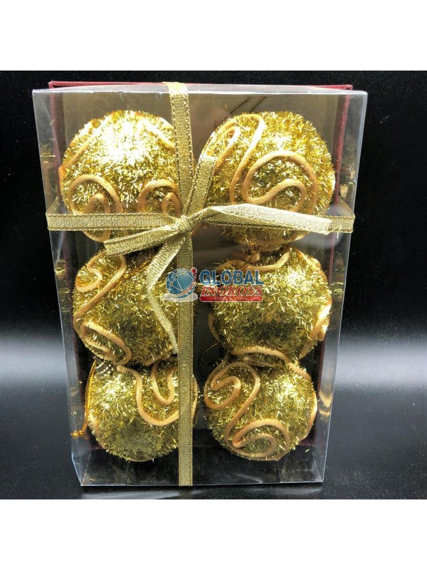 SFERE ORO 6cm 6pz