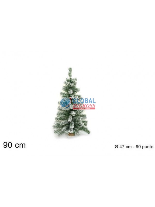 ALBERO 90cm INNEVATO BASE JUTA