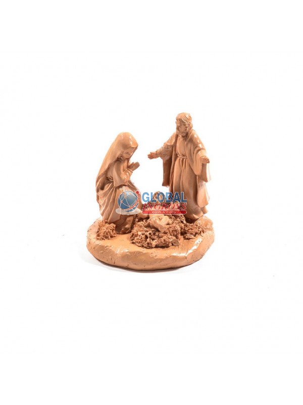 GRUPPO PRESEPE RESINA 12cm EFFETTO CRETA