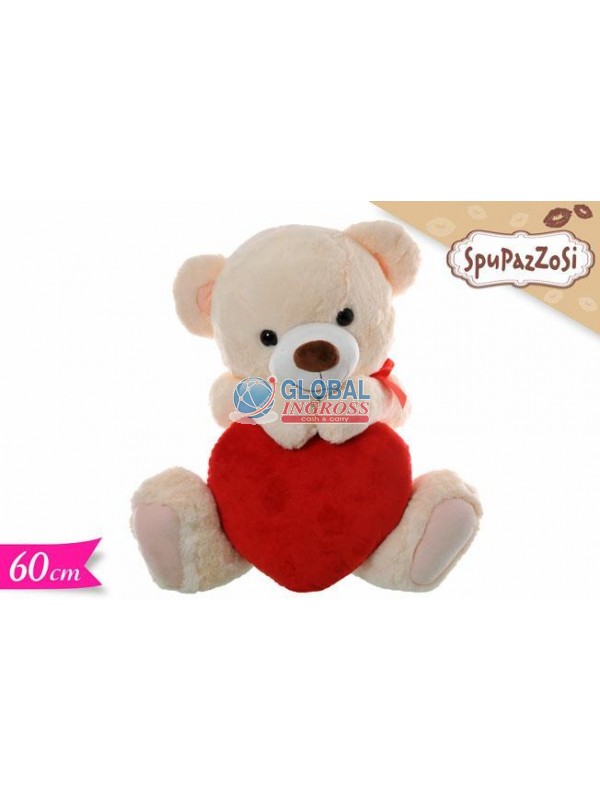 PELUCHE ORSO C/CUORE 60cm