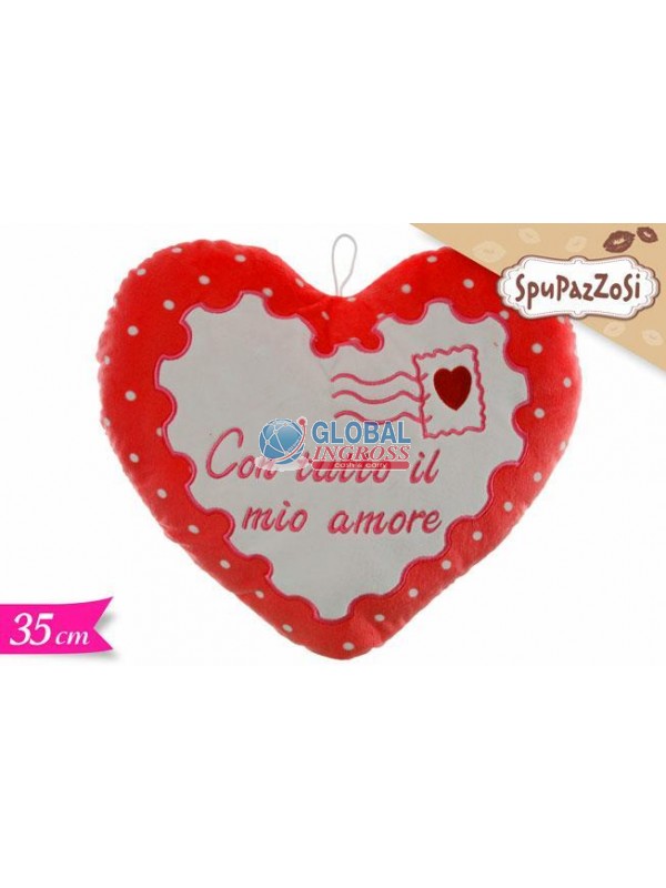CUORE C/LETTERA D'AMORE35cm