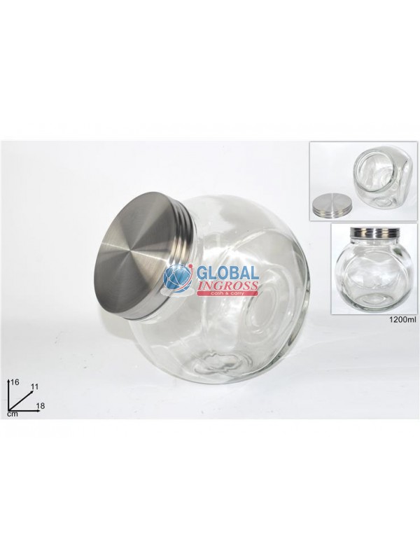 BARATTOLO VETRO C/TAPPO1200ml