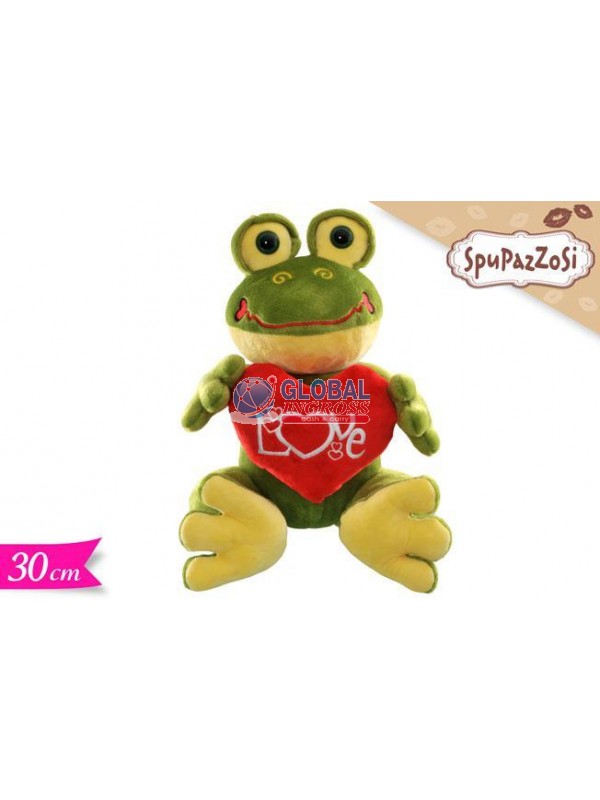 PELUCHE RANA C/CUORE 30cm