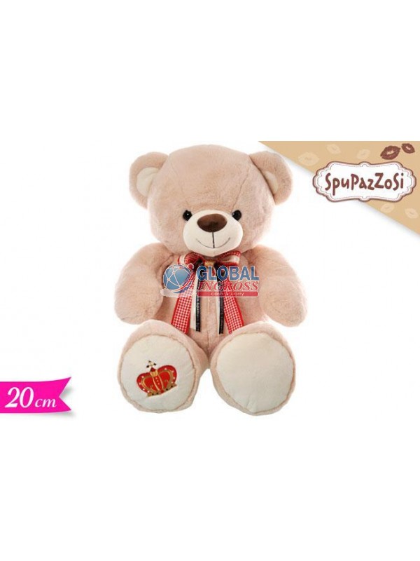 PELUCHE ORSO C/CORONA 20cm