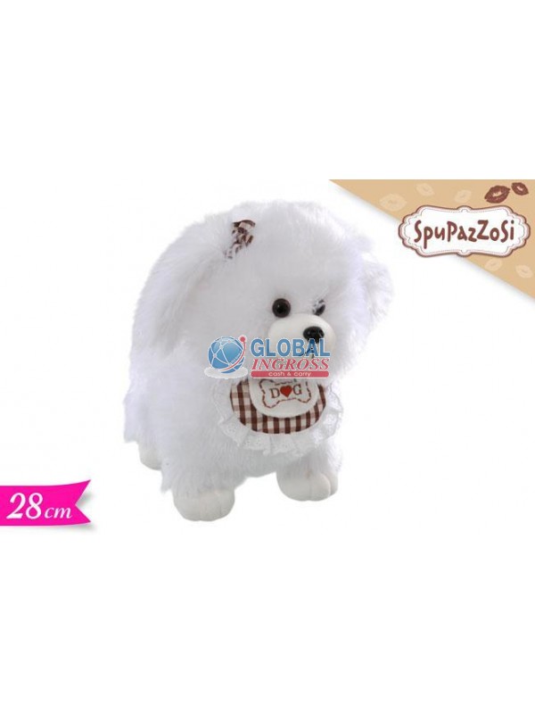 PELUCHE CANE BIANCO 28cm