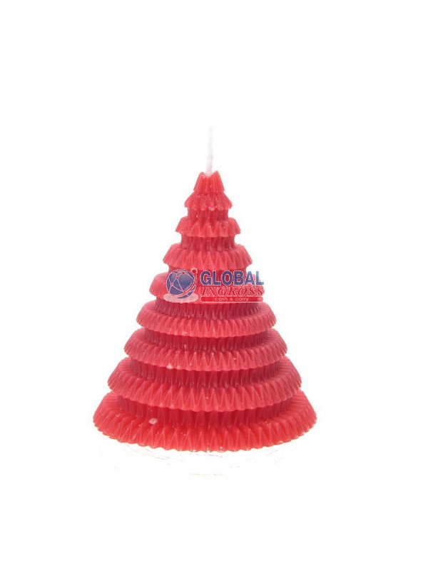 CANDELA ALBERO NATALE ROSSO 8cm