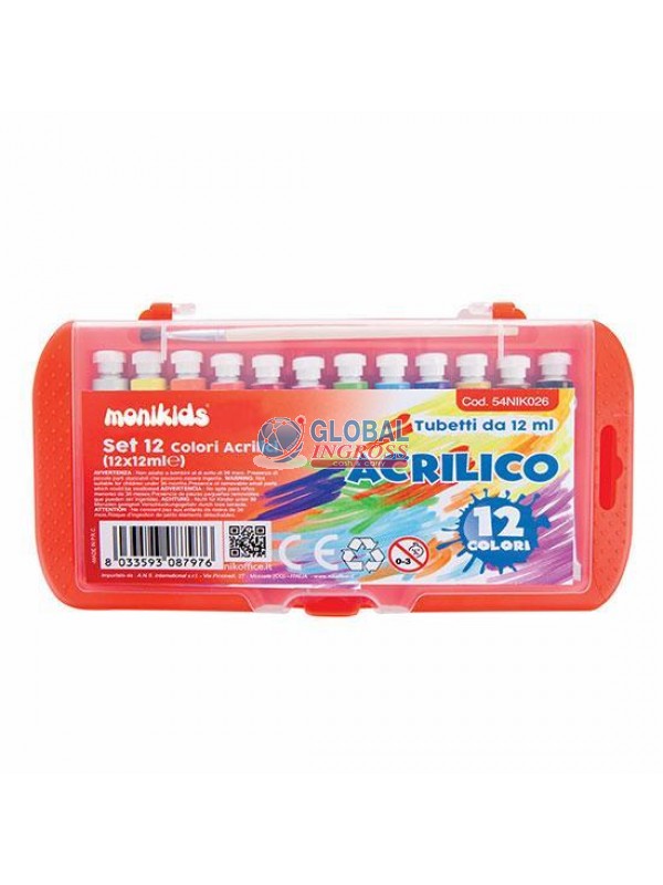 COLORI ACRILICI 12ml 12TUBI