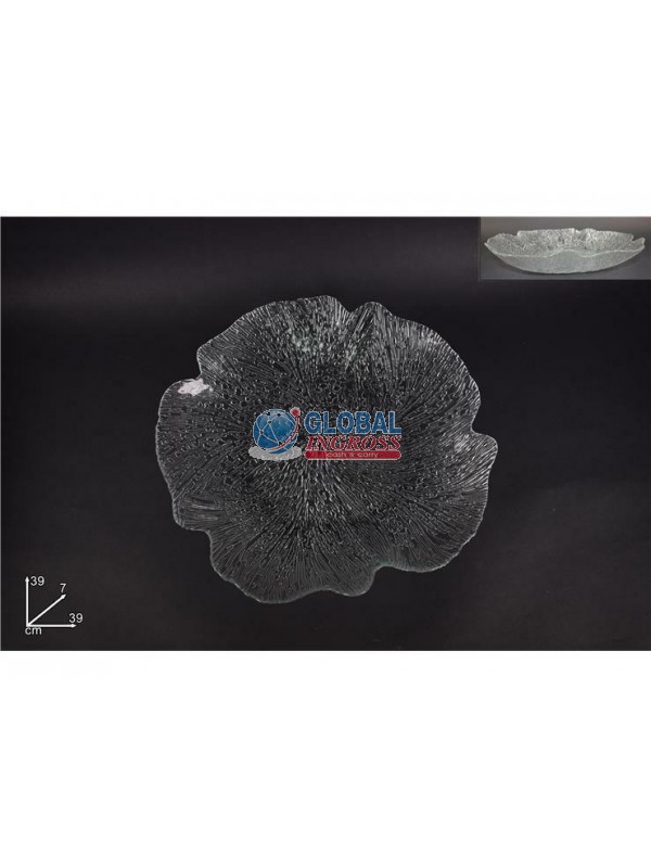 C/TAVOLA VETRO FIORE 39cm